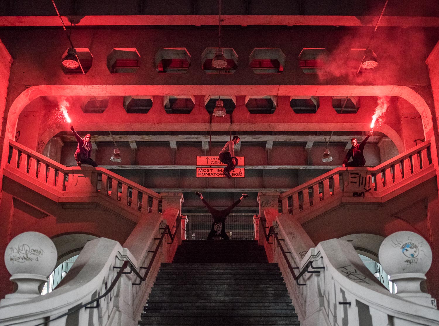 Kamil Słomkowski, Bartek Bauer, Kamil Moczulski & Michał Radomyski - parkour in Warsaw