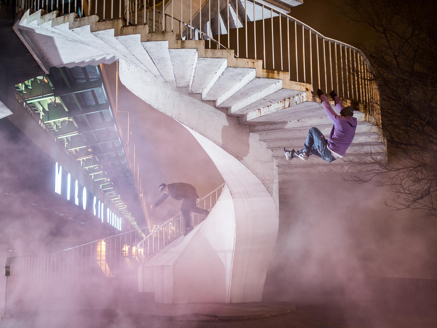 Michał Radomyski & Bartek Bauer - parkour in Warsaw